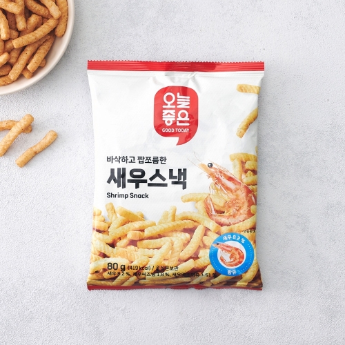 풍전나이스제과 오늘좋은 새우스낵 80g (1개)_이미지