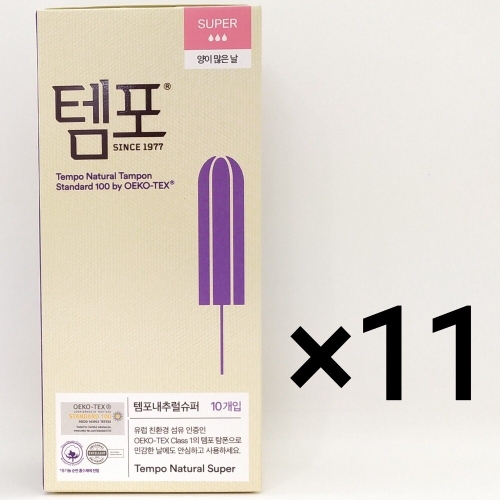 동아제약 템포 내추럴 슈퍼 10개 (11팩(110개))