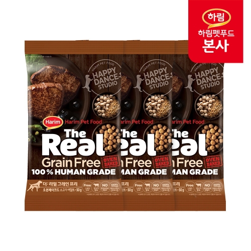 더리얼 독 그레인프리 오븐베이크드 소고기 어덜트 50g (3개)_이미지