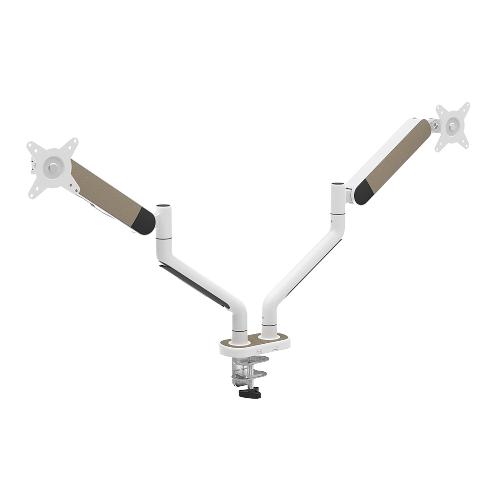 카멜인터내셔널 카멜마운트 CA3D 패브릭 디자인 듀얼 모니터거치대 화이트_이미지