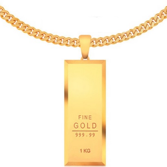 브리앙 18K 골드바 남자 목걸이 Large