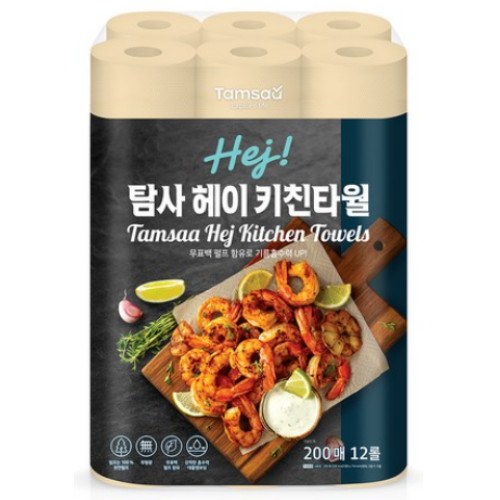 탐사 헤이 키친타월 200매 (12입)