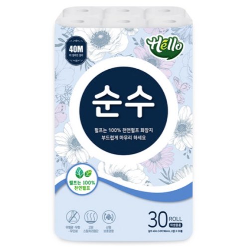  헬로 순수 40m (30롤) [1팩]