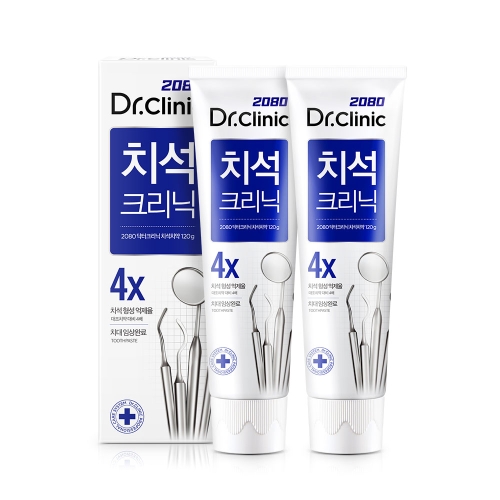 애경 2080 닥터크리닉 고불소 치석 치약 140g (2개)