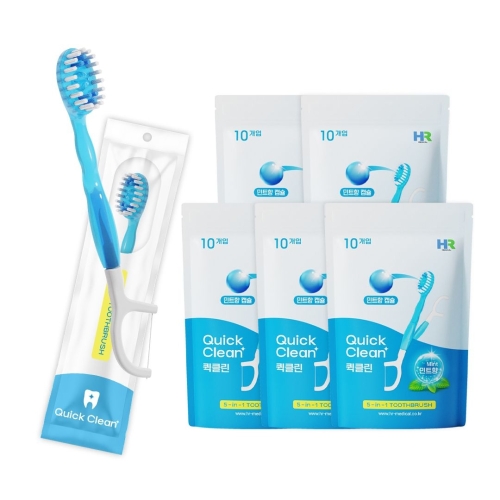 [불명] 퀵클린 일회용 미니칫솔 10개입