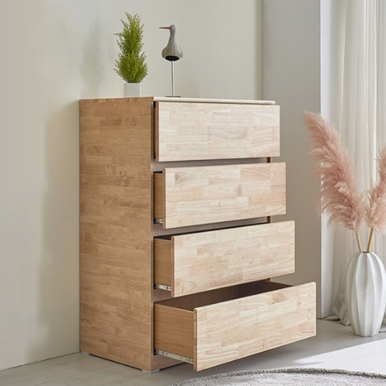 BIF보루네오 앳홈 테드 러버 원목 4단 서랍장 800_이미지