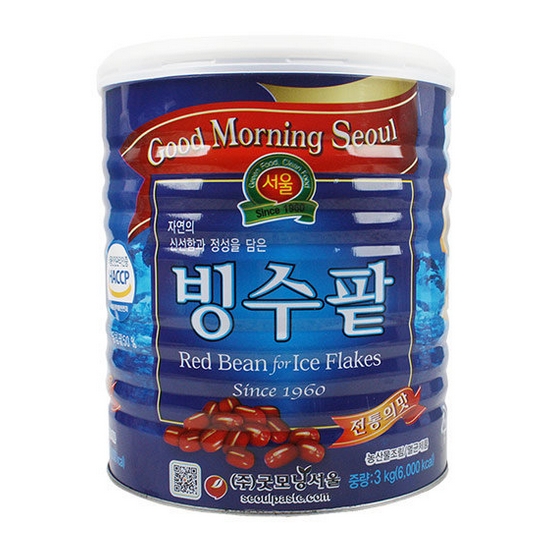 굿모닝서울 빙수팥 3kg 1박스 6개