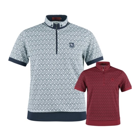 럭스골프 야마구찌 프리미엄 반집업 반팔 골프셔츠 YG3M406