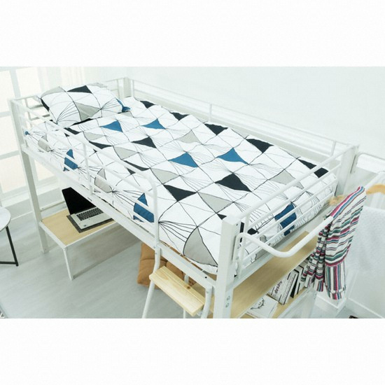 에보니아 럭키 소 책상형 좌식 철재 벙커침대 풀세트 S (볼라텍스)_이미지