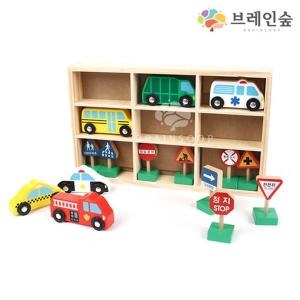 우드피아 원목자동차도로표지판