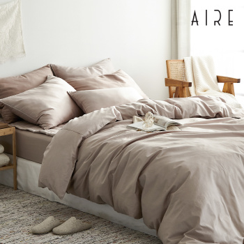 아이르 더데이 밀크티 고밀도 순면 누비이불커버 원클릭 풀세트 (슈퍼싱글 SS)_이미지