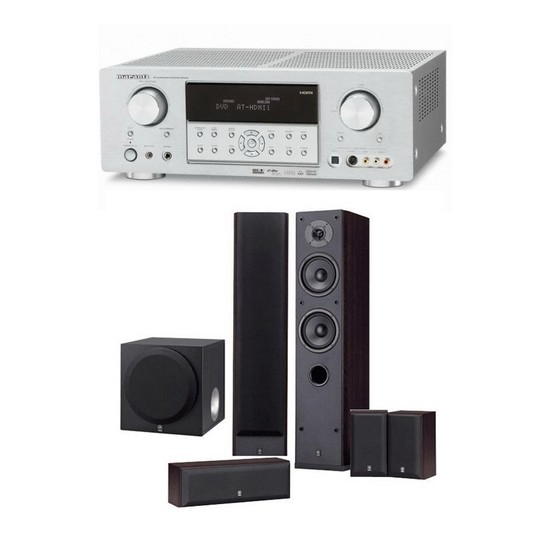 야마하 NS-8900 5.1채널 + 마란츠 AV리시버 (SR4002, YST-SW012)_이미지