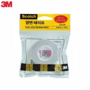 3M 스카치 138 양면 테이프 리필 24mm x 10m (2개)