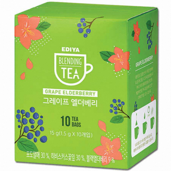 이디야 블렌딩티 그레이프 엘더베리 10T (1개)