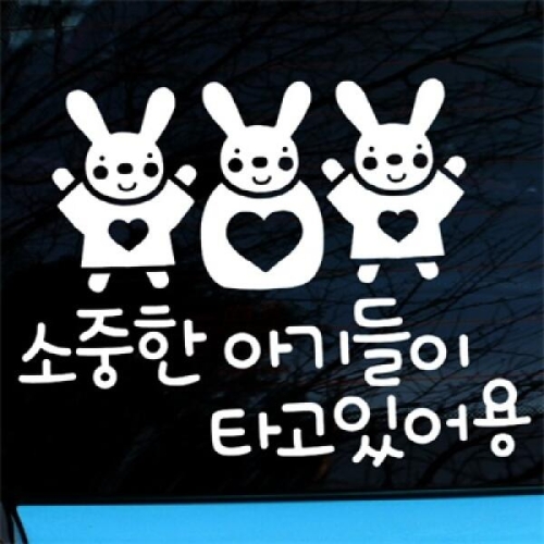 뭉키데코 엘리 소중한 아기들이 타고있어용 스티커
