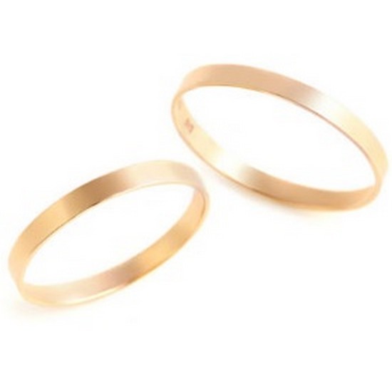 비앤비골드 14K 심플 데일리 2mm 민자 커플링 반지 세트 NPC21682_이미지