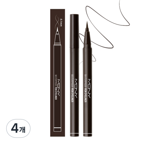 맥퀸뉴욕 워터프루프 펜 아이라이너 0.6ml (4개)