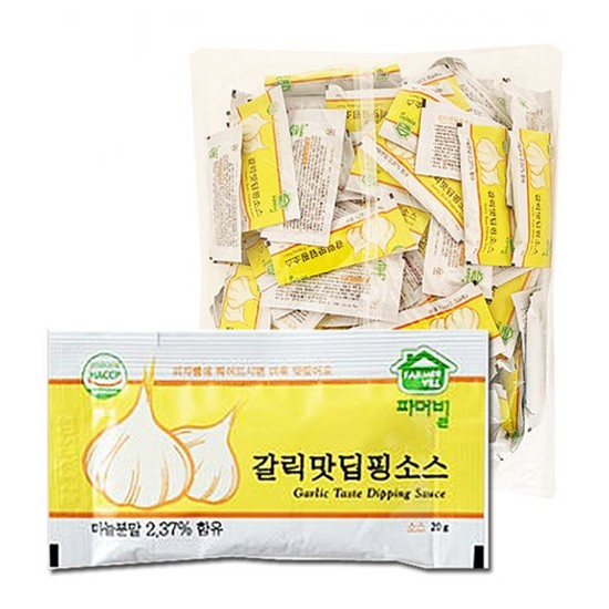 파머빌 갈릭딥핑소스 20g이미지입니다. 누르면 해당 게시물로 새창이동합니다.