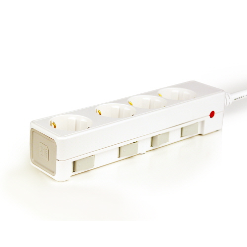 에스와이폴리텍 네모탭 더슬림 4구 개별스위치 멀티탭 (3m)_이미지