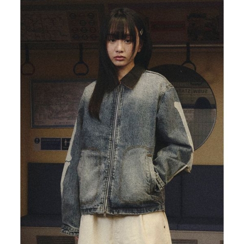 Travel 스켈레톤 데님 집업 자켓 인디고 블루 157222