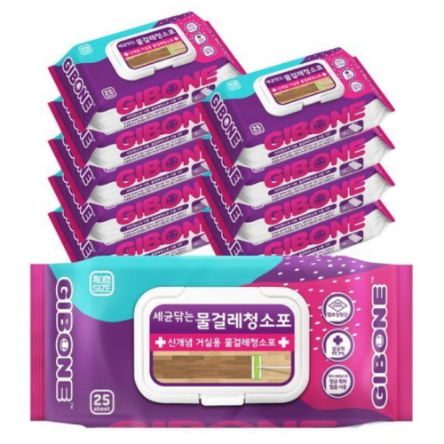 기본에 세균닦는 물걸레 청소포 특대형 25매 (10개)_이미지