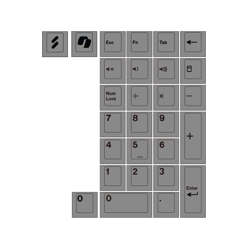 Soulcat 고함량 PBT 염료승화 키캡 28키 애드온킷 BOG