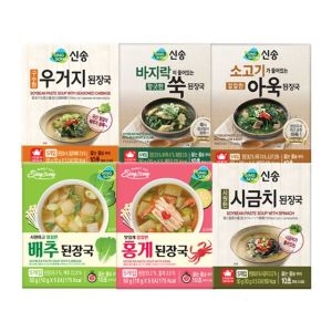 신송 즉석국 블록 된장국 6종세트 5개입x6입 총 30인분_이미지