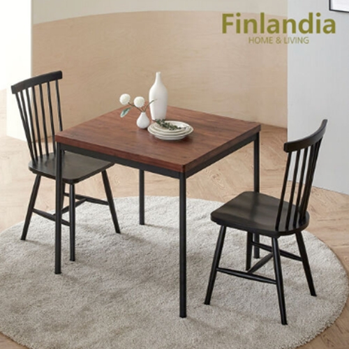 핀란디아 레드파인 원목 식탁 800 (의자2개)_이미지