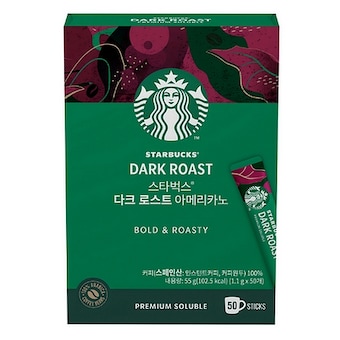 <b>스타벅스</b> 다크 로스트 <b>아메리카노</b> 50개입