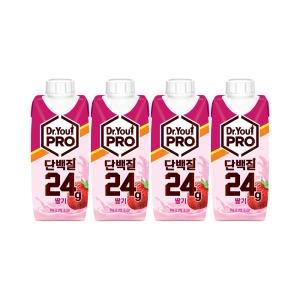 오리온 닥터유 단백질 프로 드링크 딸기 250ml (4개)