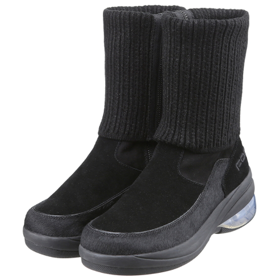 포나리나 하이크업 소가죽 니트 3-WAY 부츠 F202SE02BK