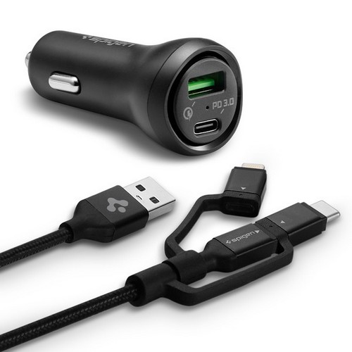 스테디부스트 USB PD 차량용 고속충전기 F31QC + 3in1 케이블