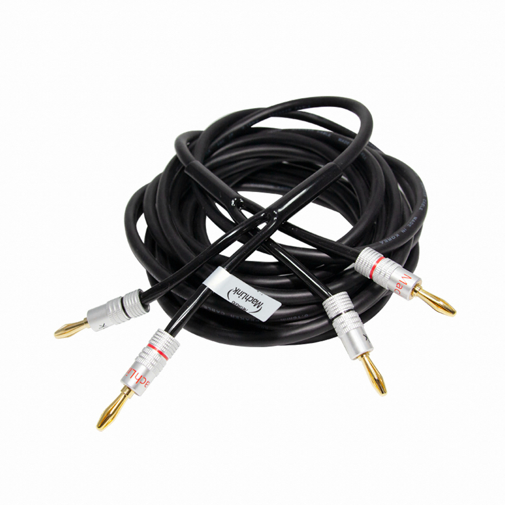 마하링크 국산 블랙 50C 바나나플러그 케이블 (ML-5PN30, 30m)_이미지