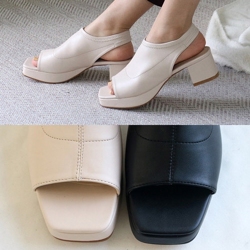 애슬릿  애슬릿  통굽 토오픈 여성 슬링백 샌들 5cm  5495445