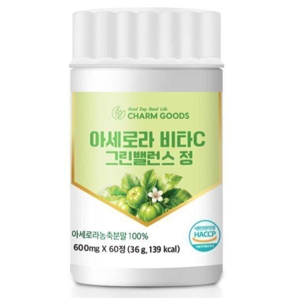 참굿즈 아세로라 비타C 그린밸런스 정 600mg 60정