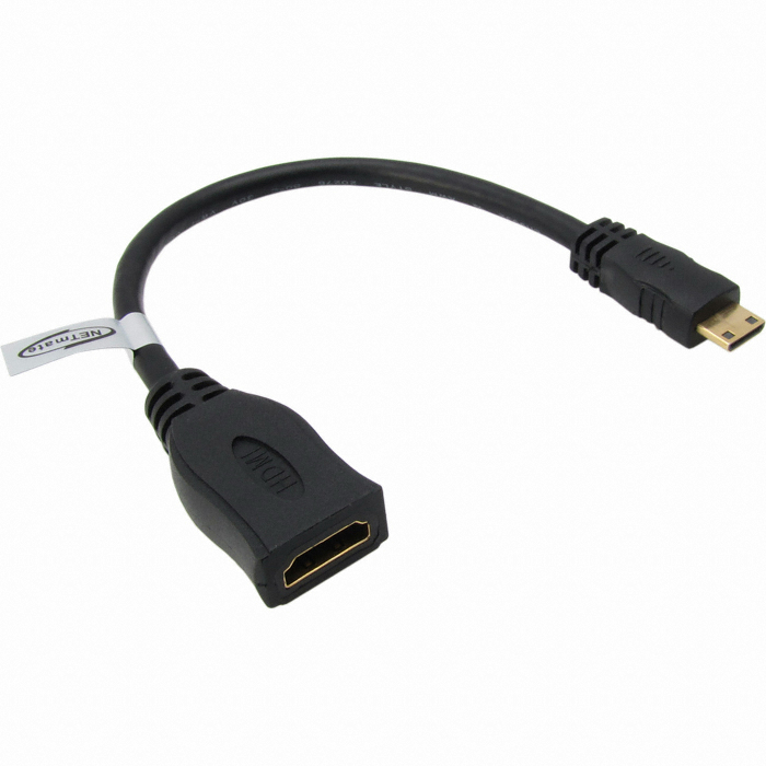 강원전자 NETmate HDMI to Mini HDMI 케이블 젠더 (NM-HG02)_이미지
