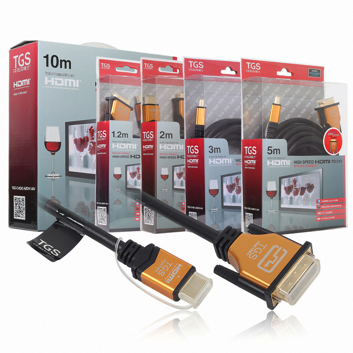 TG�ﺸ TGS HDMI to DVI Ver 1.4a �����̾� ��� ���̺�