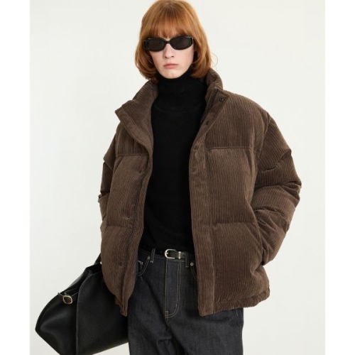 TNGT European-goose Corduroy Down Jumper Brown TNJU5F206W2_이미지