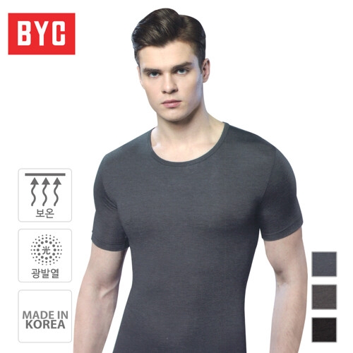 BYC보디히트U넥반팔티겸상의내의1종BYU2202