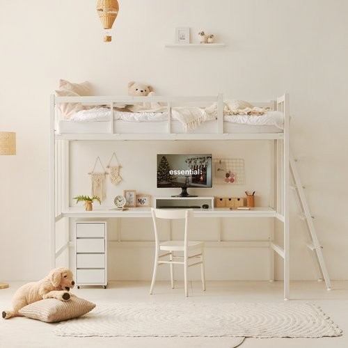 플라망 업다운 높이조절 사다리 철제 벙커침대 SS (매트별도)_이미지