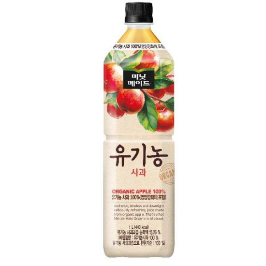 코카콜라음료 미닛메이드 유기농 사과 1L (12개)