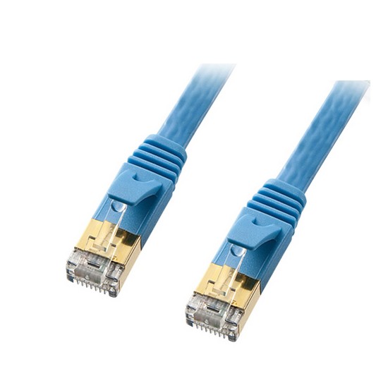 산와서플라이 SANWA CAT.7 STP 다이렉트 FLAT 케이블 (KB-FL7-01BLN, 1m)_이미지