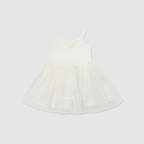 슈슈앤크라 mini 발레리 나시 튜튜 원피스 크림 025102ECA02CR