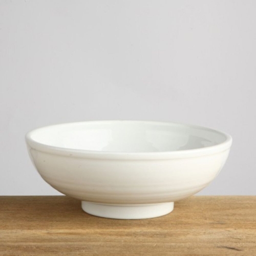 이진 떡살백자 면기 대 22cm