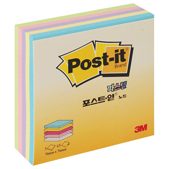 3M 포스트잇 큐브노트 파스텔큐브 CT-33 (1개)_이미지