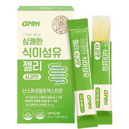 GNM자연의품격 상쾌한 식이섬유 젤리 사과맛 20g 15포 (4개)_이미지