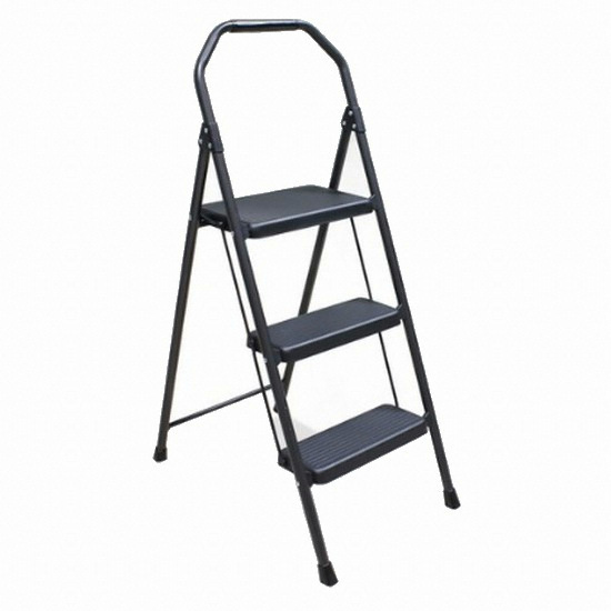 에이치앤에스 접이식 사다리 3단 티타늄블랙_이미지