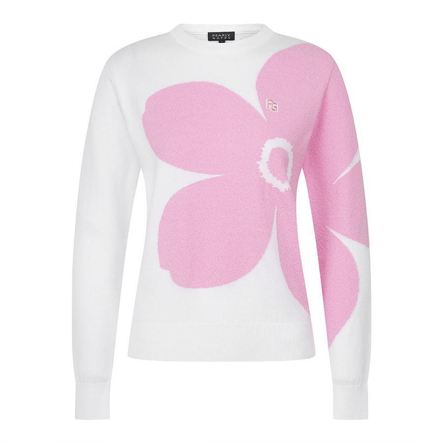 파리게이츠 빅 플라워 인타르시아 긴팔니트 521F1SR203_WH
