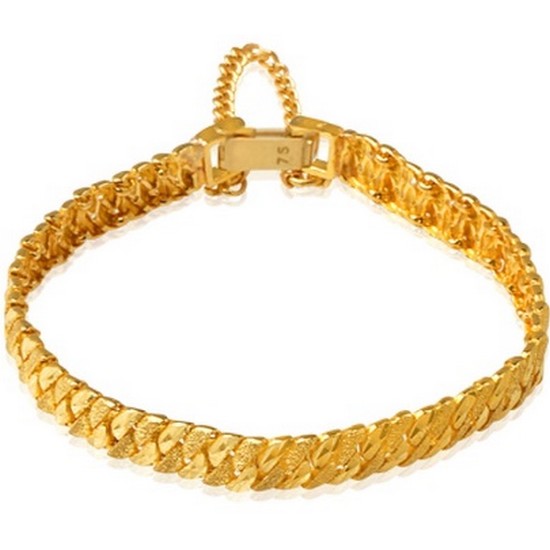 골드모아 여자 팔찌 하프문 사선 18.75g_이미지