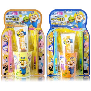 뽀로로 칫솔 2p + 치약 + 양치컵 세트_이미지